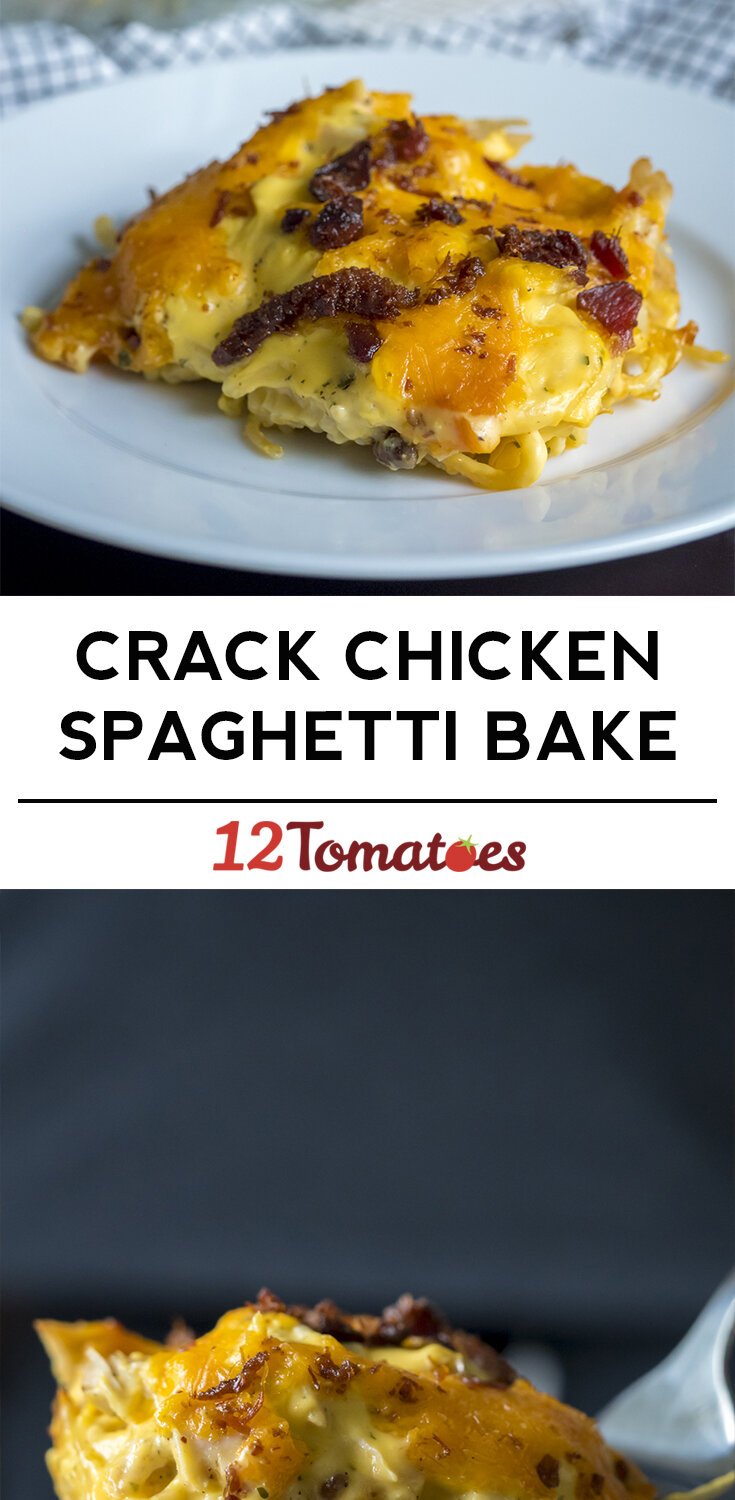Cheesy Crack Chicken Spaghetti Bake – Crafty House