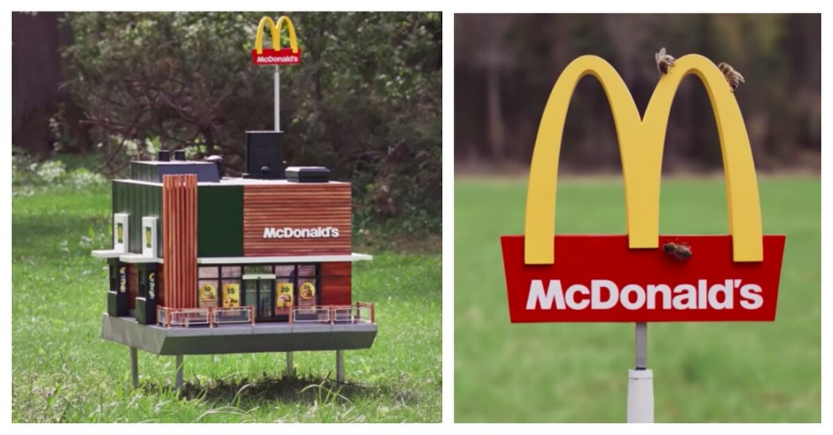 Bees In Sweden Are Calling McDonald's Home In World's Smallest Restaurant -  The Animal Rescue Site News